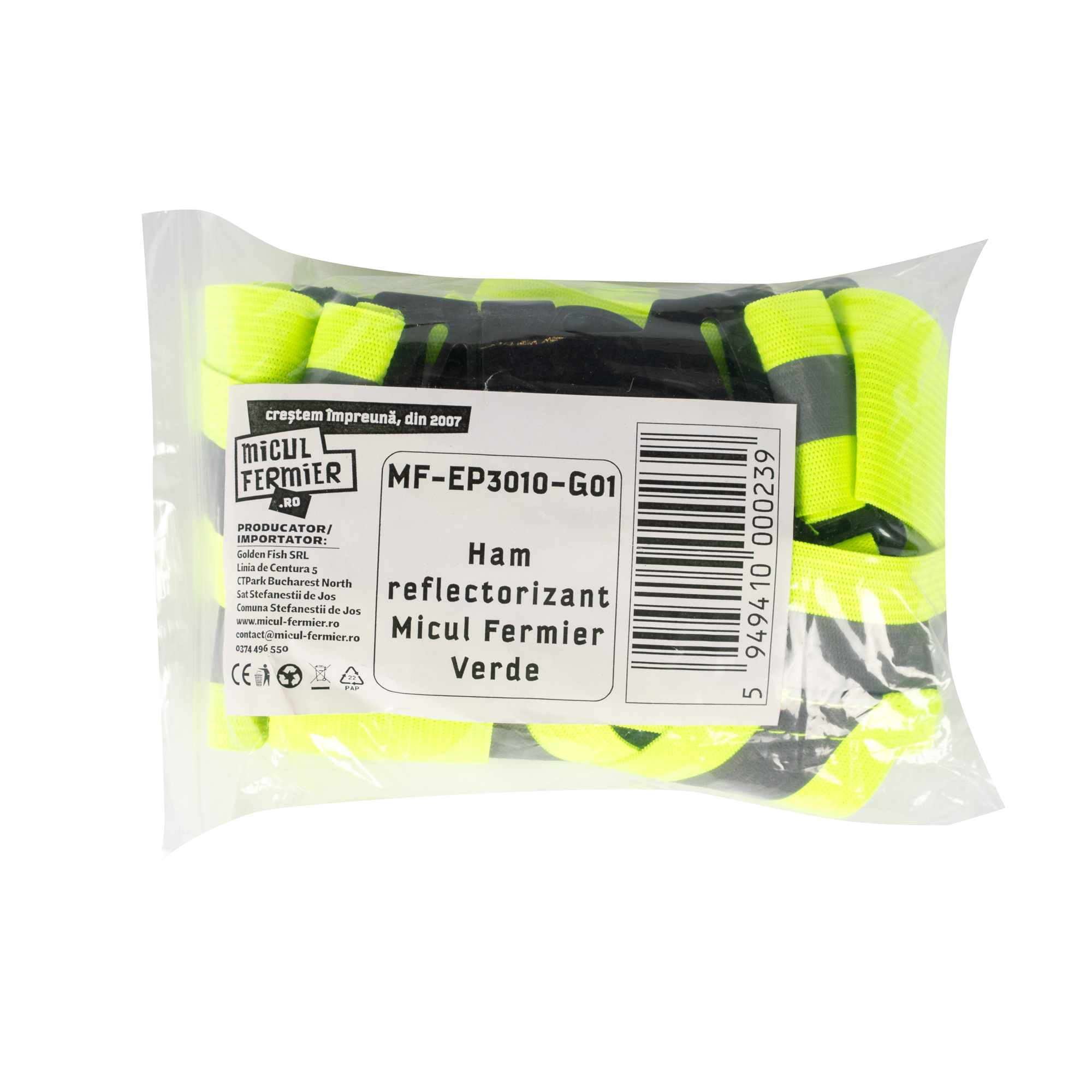 Ham reflectorizant Micul Fermier, Verde